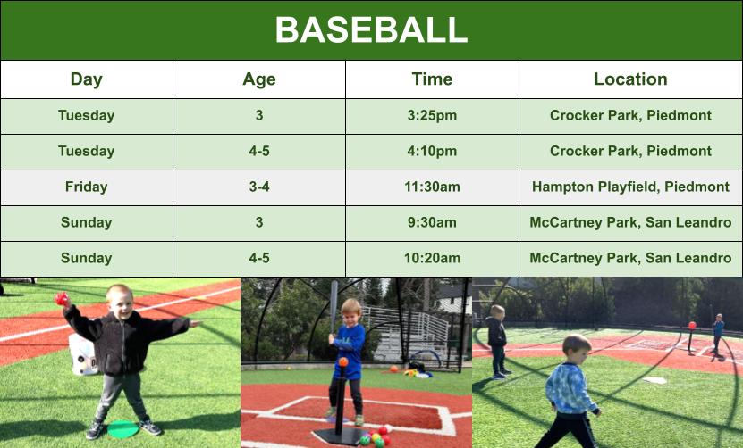 Baseball Class Options Graphic for Mail Chimp Email Grid
